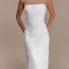 Josefa Sequin Lace Maxi Dress – White Josefa Sequin Lace Maxi Dress – White