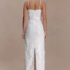 Josefa Sequin Lace Maxi Dress – White Josefa Sequin Lace Maxi Dress – White