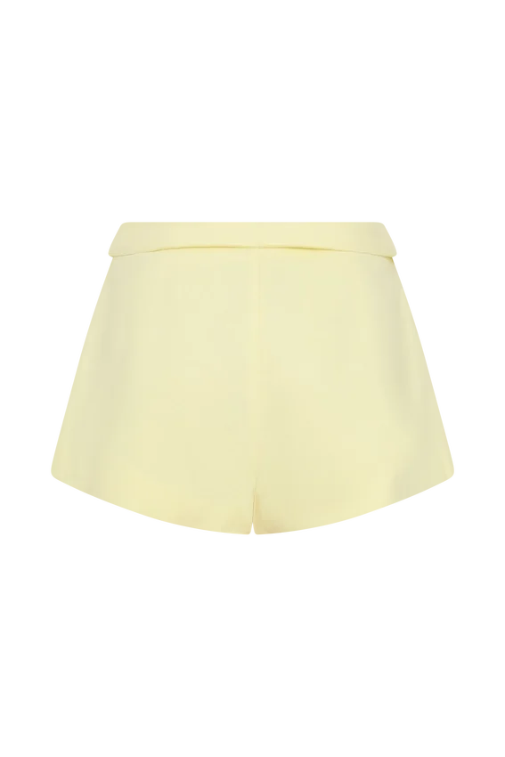 Josephine Cotton Shorts With Waistbands – Lemon Josephine Cotton Shorts With Waistbands – Lemon