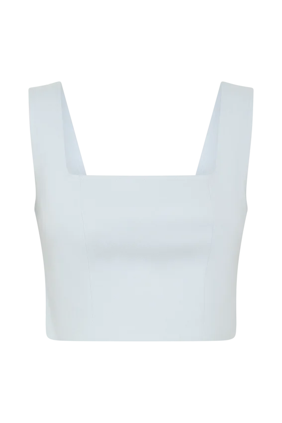Josephine Crop Top With Open Back – Ice Blue Josephine Crop Top With Open Back – Ice Blue