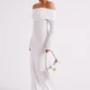 Josie Off Shoulder Mesh Maxi Dress – Ivory Josie Off Shoulder Mesh Maxi Dress – Ivory