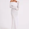 Josie Off Shoulder Mesh Maxi Dress – Ivory Josie Off Shoulder Mesh Maxi Dress – Ivory