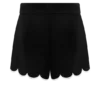 Judith Scallop Shorts – Black