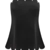 Judith Strapless Scallop Top – Black