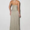 Juliette Pleated Chiffon Maxi Dress – Silver Juliette Pleated Chiffon Maxi Dress – Silver
