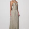 Juliette Pleated Chiffon Maxi Dress – Silver Juliette Pleated Chiffon Maxi Dress – Silver