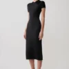 Junie Cross-Over Neck Slinky Maxi Dress – Black Junie Cross-Over Neck Slinky Maxi Dress – Black