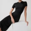 Junie Cross-Over Neck Slinky Maxi Dress – Black Junie Cross-Over Neck Slinky Maxi Dress – Black