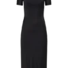 Junie Cross-Over Neck Slinky Maxi Dress – Black Junie Cross-Over Neck Slinky Maxi Dress – Black