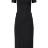 Junie Cross-Over Neck Slinky Maxi Dress – Black Junie Cross-Over Neck Slinky Maxi Dress – Black