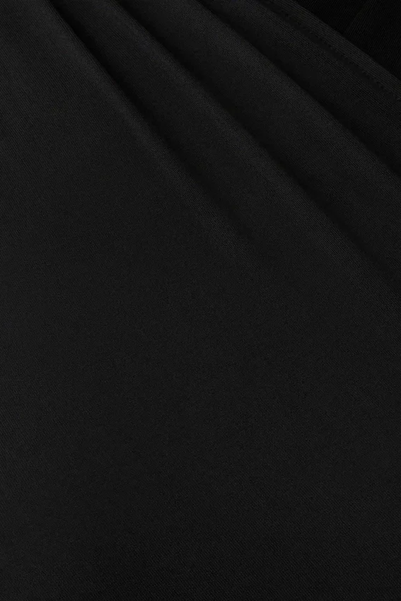 Junie Shortsleeve Cross-Over Bodysuit – Black Junie Shortsleeve Cross-Over Bodysuit – Black