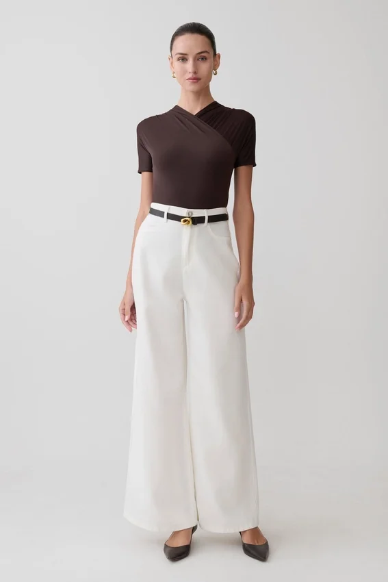 Shae Wide Leg Denim Jeans – White Shae Wide Leg Denim Jeans – White