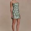 Juniper Hand Embroidered Floral Mini Dress – Gold/Teal Juniper Hand Embroidered Floral Mini Dress – Gold/Teal