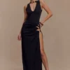 Kaiden Slinky Beaded Maxi Dress – Black Kaiden Slinky Beaded Maxi Dress – Black