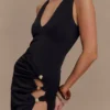 Kaiden Slinky Beaded Maxi Dress – Black Kaiden Slinky Beaded Maxi Dress – Black