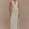 Kaiden Slinky Beaded Maxi Dress – Ivory Kaiden Slinky Beaded Maxi Dress – Ivory