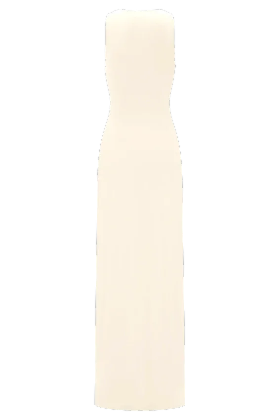 Kaiden Slinky Beaded Maxi Dress – Ivory Kaiden Slinky Beaded Maxi Dress – Ivory