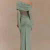 Kaitlin One Shoulder Slinky And Mesh Maxi Dress – Basil Kaitlin One Shoulder Slinky And Mesh Maxi Dress – Basil
