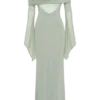 Kaitlin One Shoulder Slinky And Mesh Maxi Dress – Basil Kaitlin One Shoulder Slinky And Mesh Maxi Dress – Basil