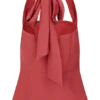 Kallie Linen Peplum Halter Top – Burnt Rose