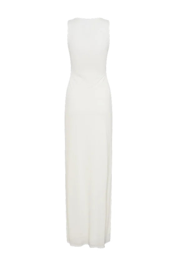 Kassidy Peached Jersey Maxi Dress – Ivory Kassidy Peached Jersey Maxi Dress – Ivory