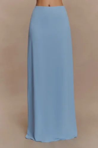 Katalina Chiffon Maxi Skirt – Sky Blue