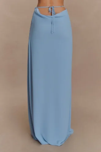 Katalina Chiffon Maxi Skirt – Sky Blue