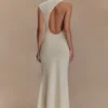 Katerina Scuba Jersey Cut Out Maxi Dress – Ivory