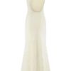 Katerina Scuba Jersey Cut Out Maxi Dress – Ivory