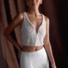 Kathia Pearl Hand Beaded Top – White