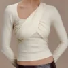 Kaylen Knit Long Sleeve Top – Ivory