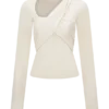 Kaylen Knit Long Sleeve Top – Ivory