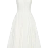 Keely Cotton Sleeveless Midi Dress – White