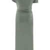 Kendra Scuba Jersey Midi Dress With Hardware – Sage