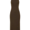 Kennedy High Neck Midi Dress – Chocolate