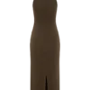 Kennedy High Neck Midi Dress – Chocolate