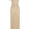 Kenny Diamante One Shoulder Maxi Dress – Gold