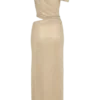 Kenny Diamante One Shoulder Maxi Dress – Gold