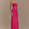 Khadijah Lace And Mesh Maxi Dress – Dragonfruit