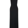 Khanh Slinky Halter Maxi Dress – Black