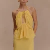 Korra Chiffon Halter Top – Butterscotch