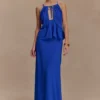 Korra Chiffon Halter Top – Cobalt Blue