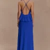 Korra Chiffon Halter Top – Cobalt Blue