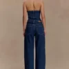 Laina Mid Rise Diamante Denim Jeans – Midnight Blue