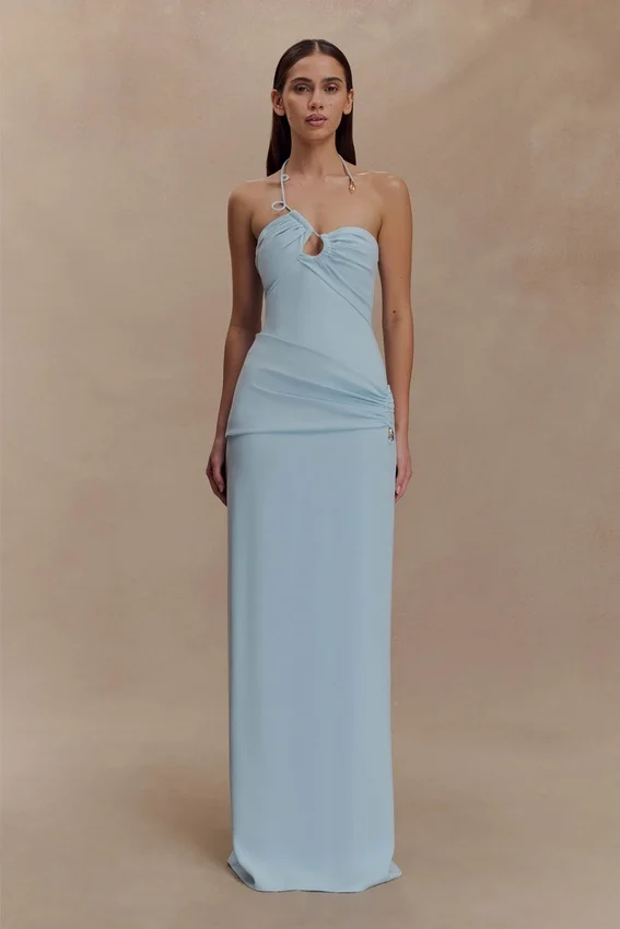 Lalia Teardrop Maxi Dress – Powder Blue Lalia Teardrop Maxi Dress – Powder Blue