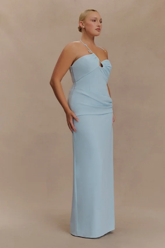 Lalia Teardrop Maxi Dress – Powder Blue Lalia Teardrop Maxi Dress – Powder Blue