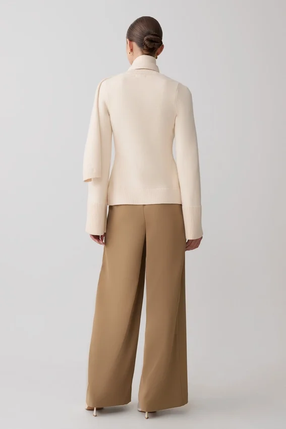 Lara Knit Cardigan With Scarf – Ivory Lara Knit Cardigan With Scarf – Ivory