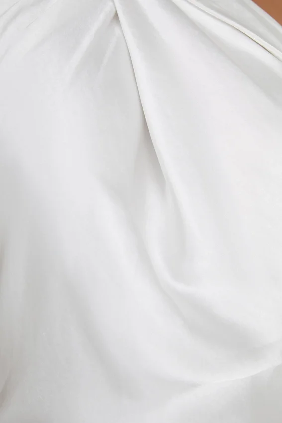 Laura Halter Satin Gown – White Laura Halter Satin Gown – White