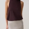 Laurelle Sleeveless Modal Draped Bodysuit – Chocolate