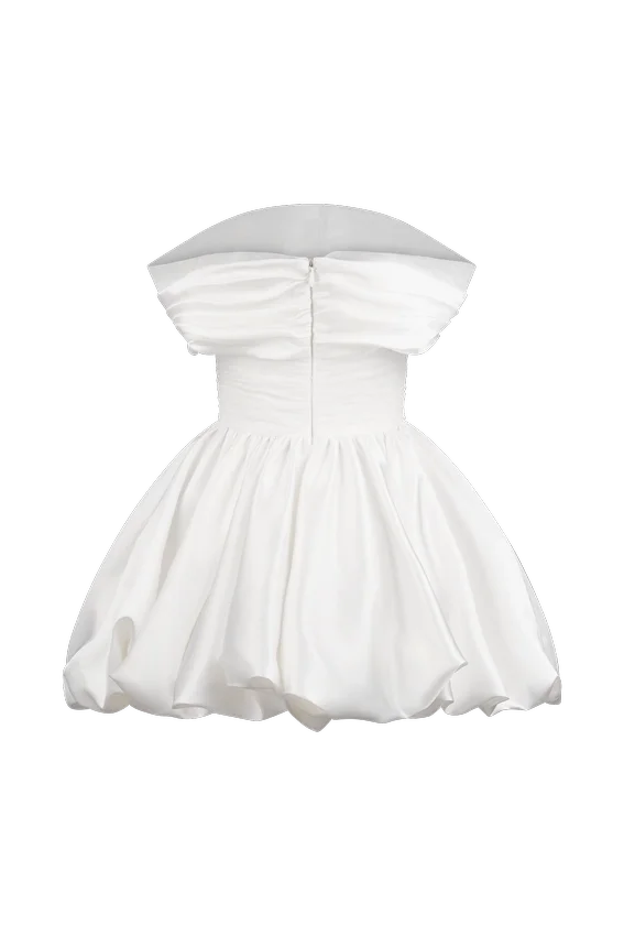Lauretta Off Shoulder Mini Dress – White Lauretta Off Shoulder Mini Dress – White